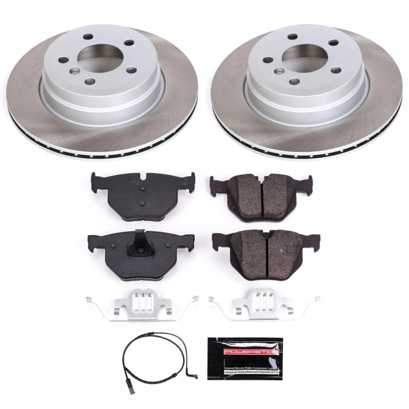 BMW X6 Brake Kit - Rear - PowerStop - Semi-Coated Rotors + Z17 Evolution Plus Ceramic Pads - `09-`10