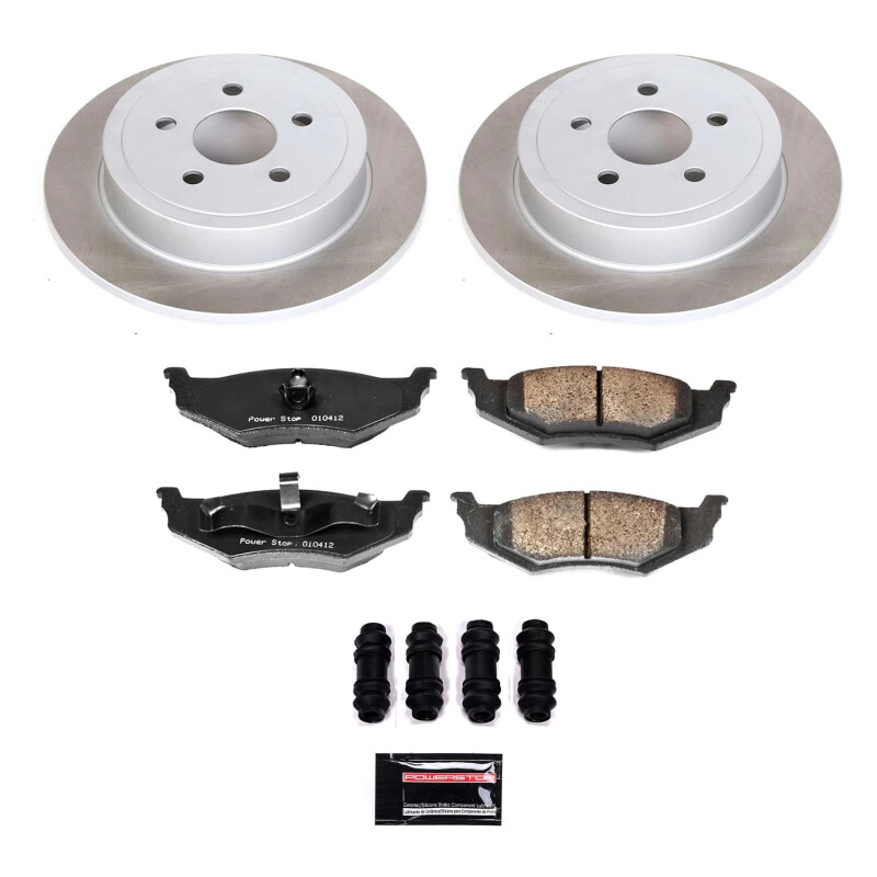 Chrysler Sebring Brake Kit - Rear - PowerStop - Semi-Coated Rotors + Z17 Evolution Plus Ceramic Pads - `96-`06