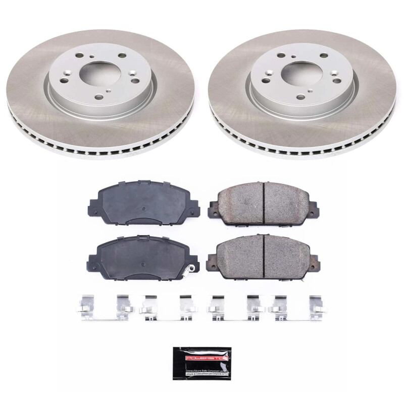 Honda HR-V Brake Kit - Front - PowerStop - Semi-Coated Rotors + Z17 Evolution Plus Ceramic Pads - `16-`22