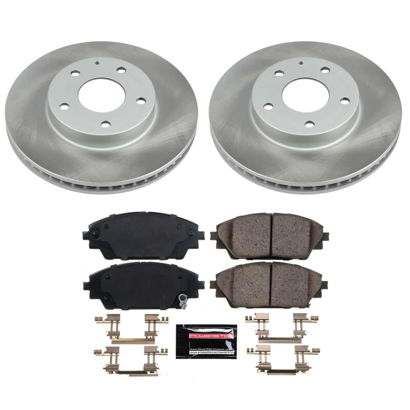 Mazda CX-3 Brake Kit - Front - PowerStop - Semi-Coated Rotors + Z17 Evolution Plus Low-Dust Ceramic Pads - `16-`21