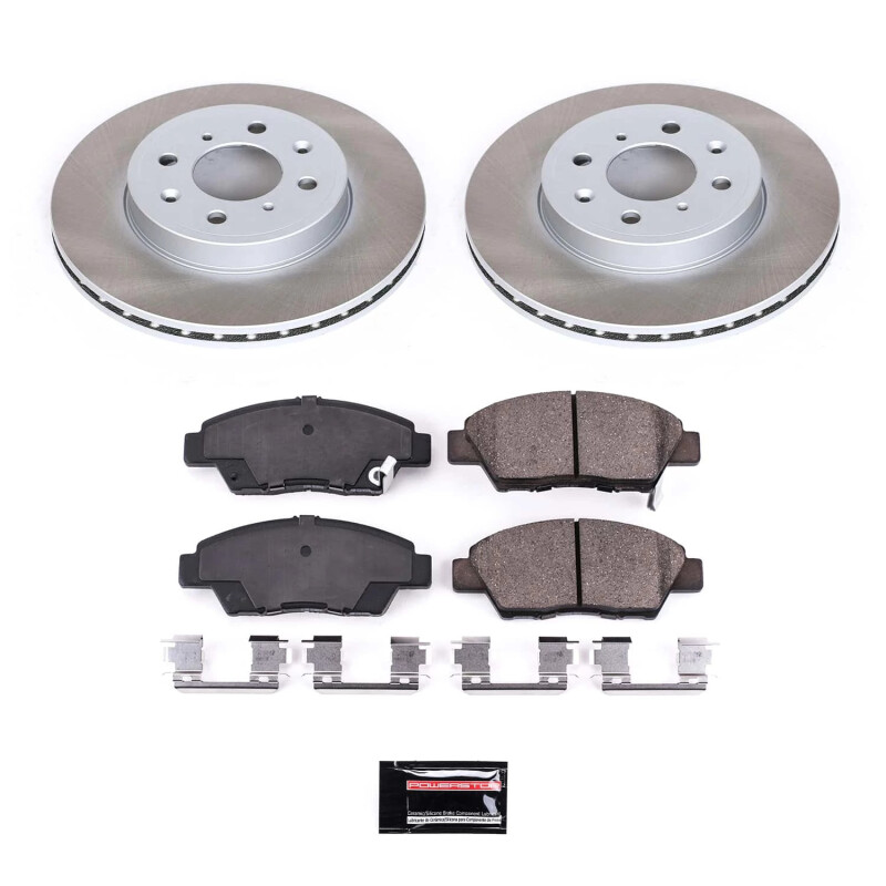 Honda Fit Brake Kit - Front - PowerStop - Semi-Coated Rotors + Z17 Evolution Plus Low-Dust Ceramic Pads - `15-`20 Honda Fit Brake Kit - Front - PowerStop - Semi-Coated Rotors + Z17 Evolution Plus Low-Dust Ceramic Pads - `15-`20