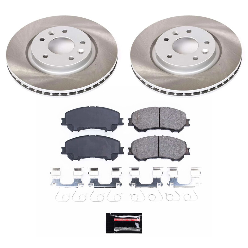 Nissan Rogue Sport Brake Kit - Front - PowerStop - Semi-Coated Rotors + Z17 Evolution Plus Ceramic Pads - `17-`22