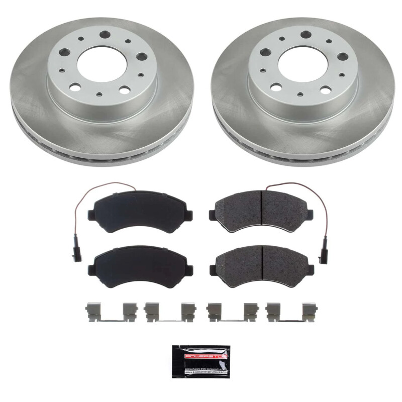 Ram ProMaster 3500 Brake Kit - Front - PowerStop - Semi-Coated Rotors + Z17 Evolution Plus Ceramic Pads - Semi-Coated - `14-`21