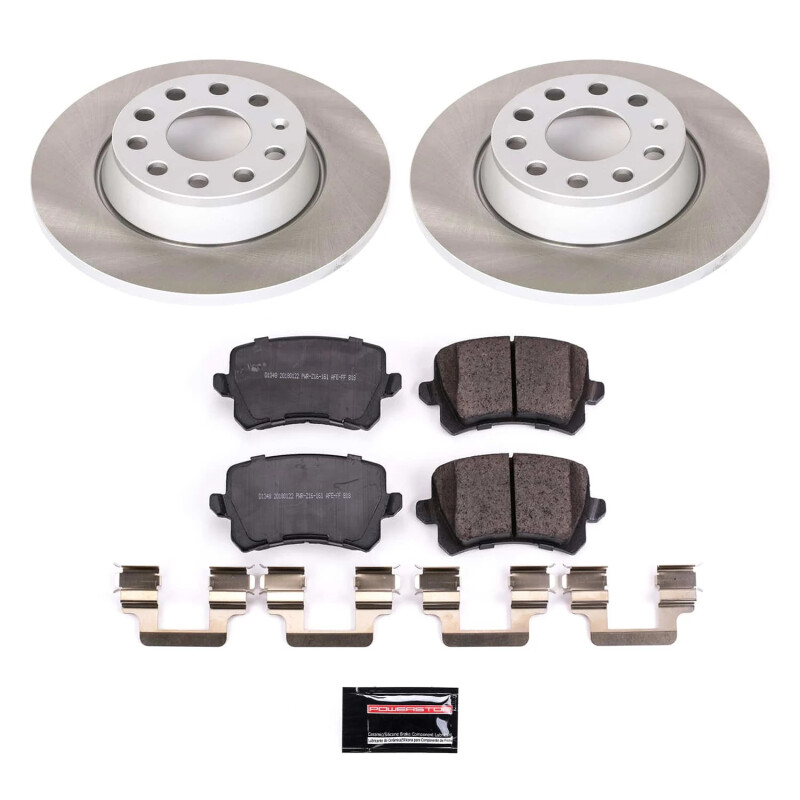 Volkswagen Tiguan Limited Brake Kit - Rear - PowerStop - Semi-Coated Rotors + Z17 Evolution Plus Ceramic Pads - `17-`18