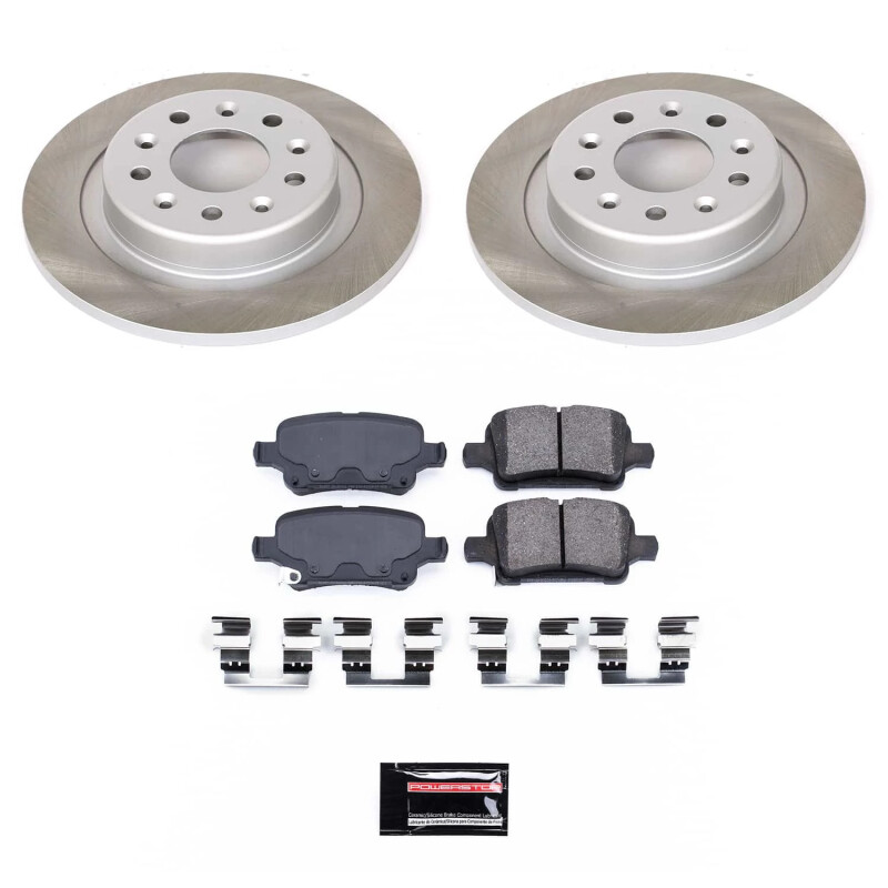 GMC Terrain Brake Kit - Rear - PowerStop - Semi-Coated Rotors + Z17 Evolution Plus Low-Dust Ceramic Pads - `18-`20