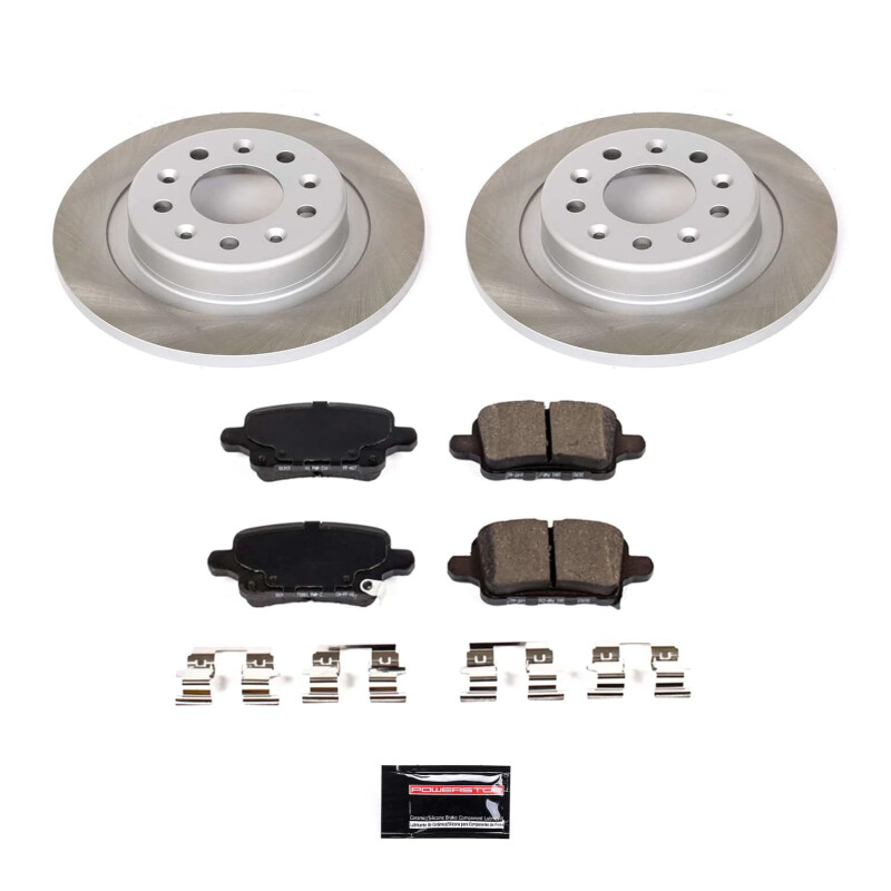 GMC Terrain Brake Kit - Rear - PowerStop - Semi-Coated Rotors + Z17 Evolution Plus Low-Dust Ceramic Pads - 2021