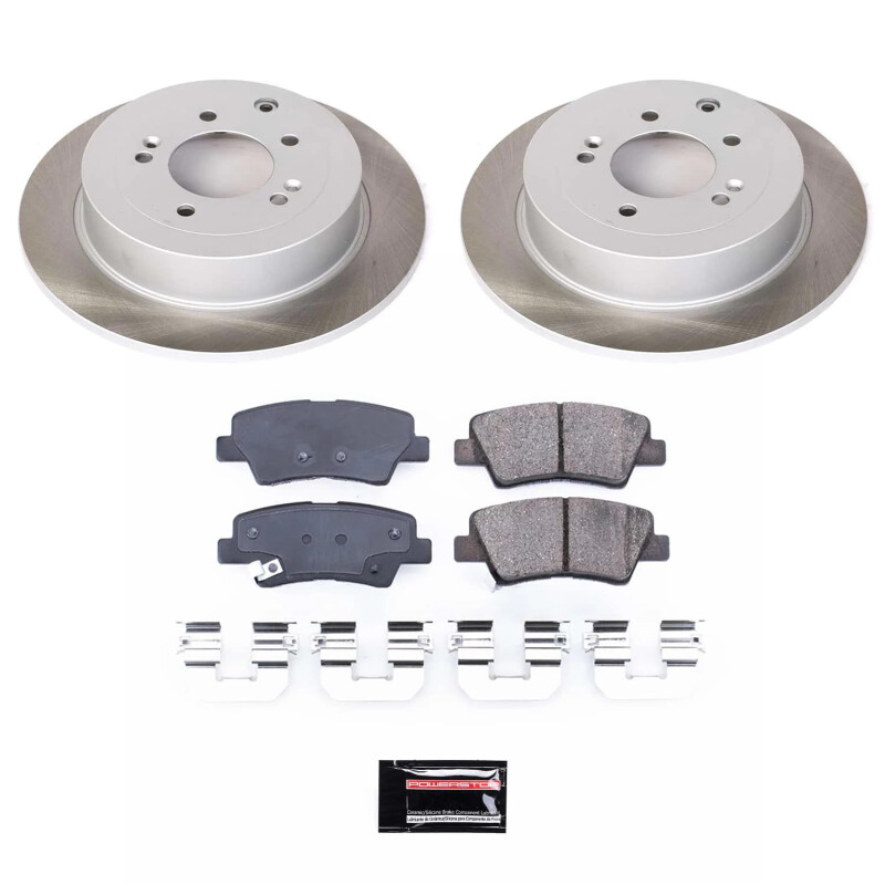 Kia Sportage Brake Kit - Rear - PowerStop - Semi-Coated Rotors + Z17 Evolution Plus Low-Dust Ceramic Pads - `17-`22