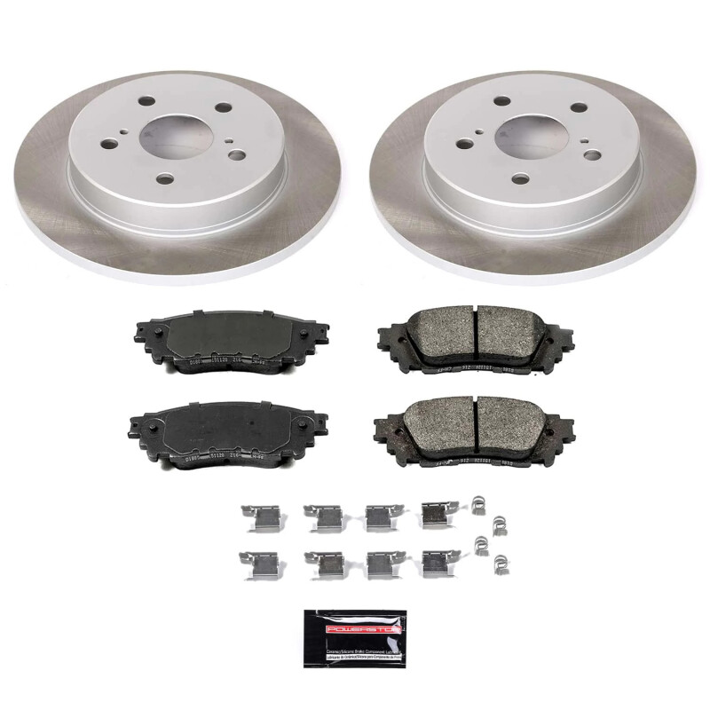 Toyota C-HR Brake Kit - Rear - PowerStop - Semi-Coated Rotors + Z17 Evolution Plus Low-Dust Ceramic Pads - 2018