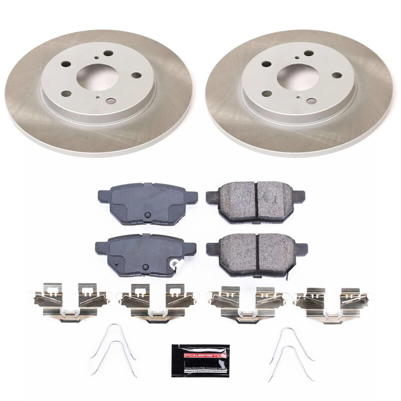 Toyota Corolla iM Brake Kit - Rear - PowerStop - Semi-Coated Rotors + Z17 Evolution Plus Ceramic Pads - `17-`18