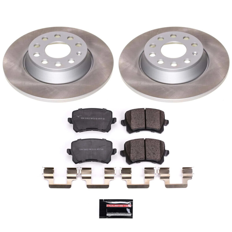 Volkswagen Passat Brake Kit - Rear - PowerStop - Semi-Coated Rotors + Z17 Evolution Plus Ceramic Pads - 2009