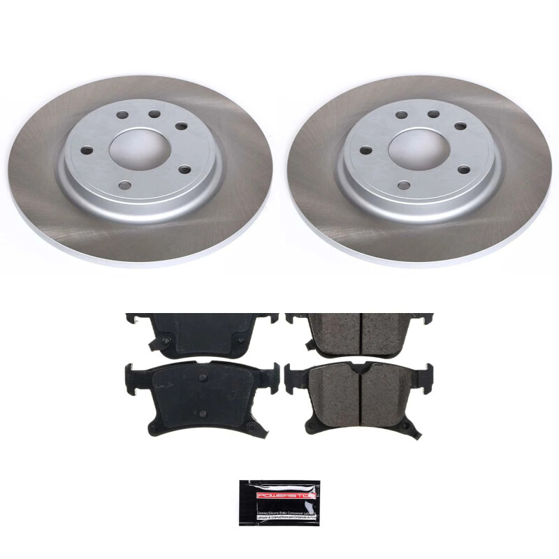 Chrysler Voyager Brake Kit - Rear - PowerStop - Semi-Coated Rotors + Z17 Evolution Plus Ceramic Pads - `20-`23