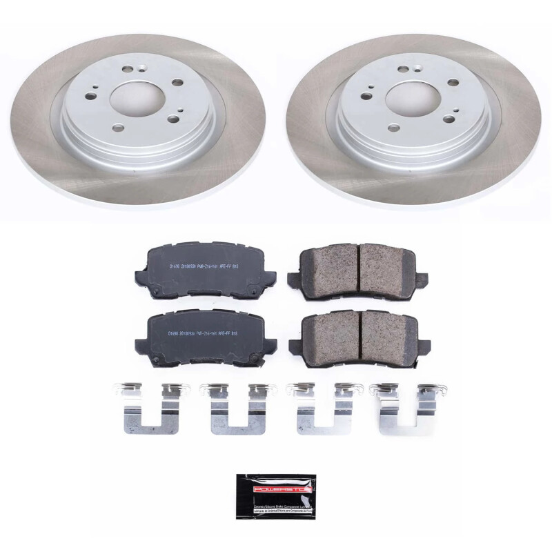Honda Odyssey Brake Kit - Rear - PowerStop - Semi-Coated Rotors + Z17 Evolution Plus Low-Dust Ceramic Pads - `18-`20