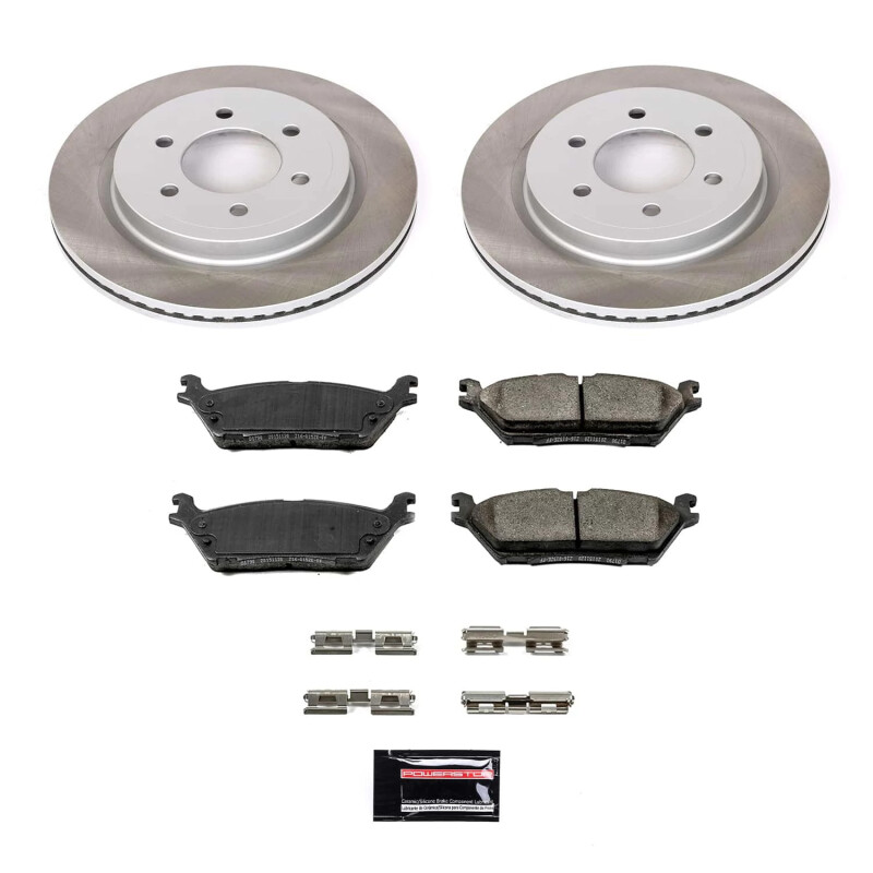Lincoln Navigator Brake Kit - Rear - PowerStop - Semi-Coated Rotors + Z17 Evolution Plus Ceramic Pads - `18-`21