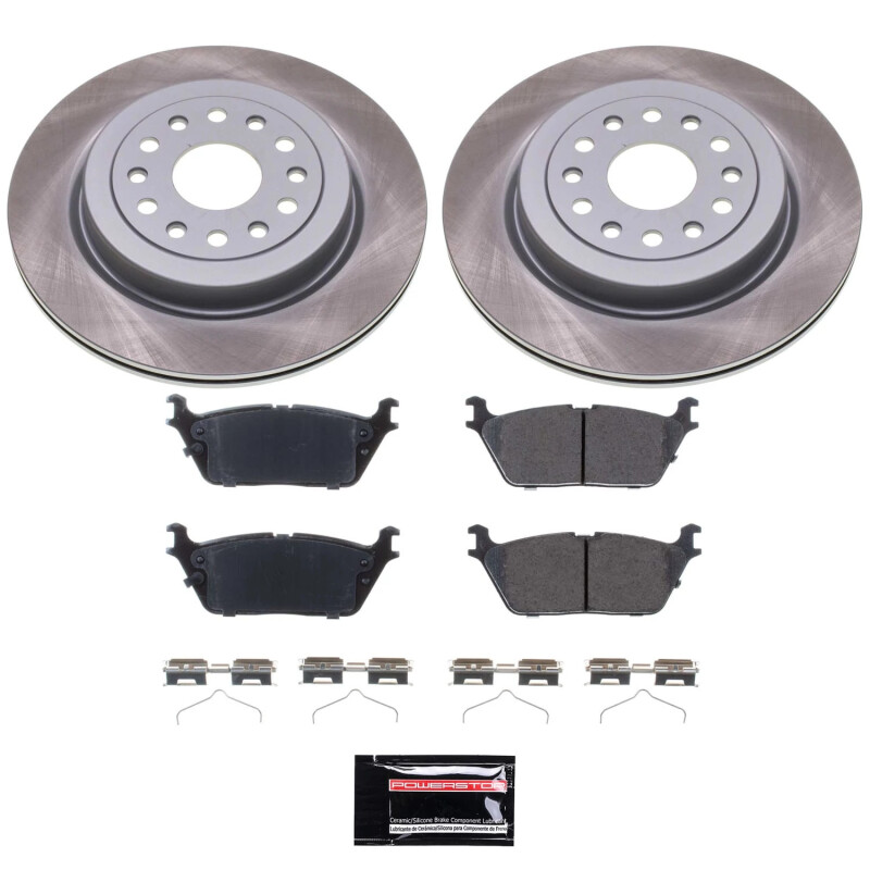 Ram 1500 Brake Kit - Rear - PowerStop - Semi-Coated Rotors + Z17 Evolution Plus Low-Dust Ceramic Pads - `19-`23 Ram 1500 Brake Kit - Rear - PowerStop - Semi-Coated Rotors + Z17 Evolution Plus Low-Dust Ceramic Pads - `19-`23