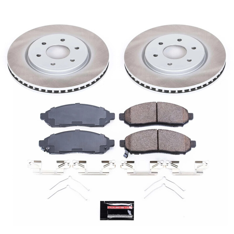 Nissan Frontier Brake Kit - Front - PowerStop - Semi-Coated Rotors + Z17 Evolution Plus Ceramic Pads - `16-`22 Nissan Frontier Brake Kit - Front - PowerStop - Semi-Coated Rotors + Z17 Evolution Plus Ceramic Pads - `16-`22