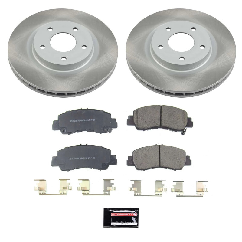 Mitsubishi Eclipse Cross Brake Kit - Front - PowerStop - Semi-Coated Rotors - `18-`20 Mitsubishi Eclipse Cross Brake Kit - Front - PowerStop - Semi-Coated Rotors - `18-`20