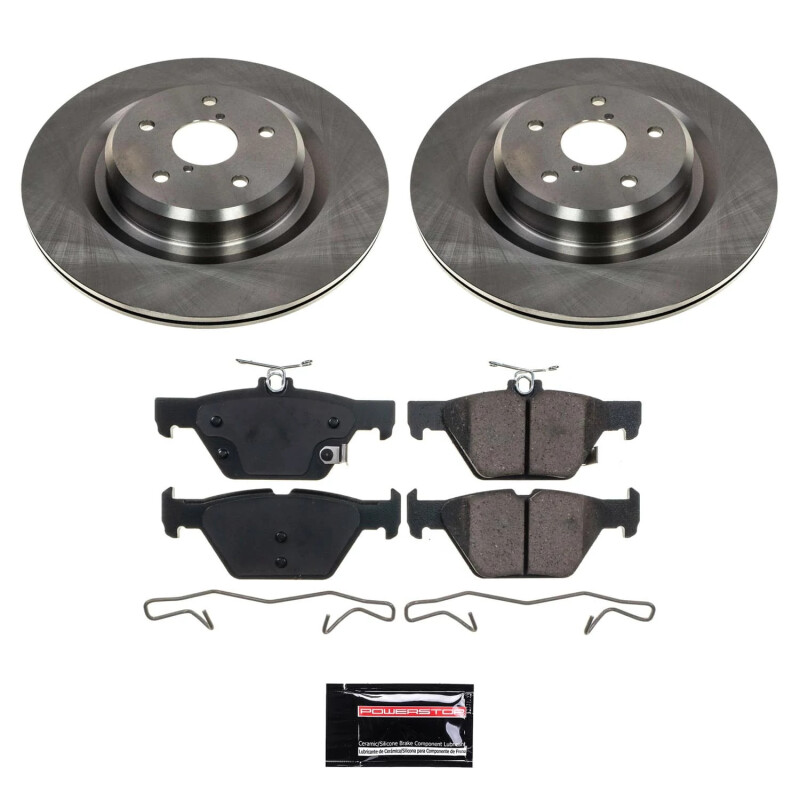 Subaru Ascent Brake Pads + Rotors - Rear - PowerStop - Semi-Coated Rotors + Performance Blank Pads - `19-`20 Subaru Ascent Brake Pads + Rotors - Rear - PowerStop - Semi-Coated Rotors + Performance Blank Pads - `19-`20