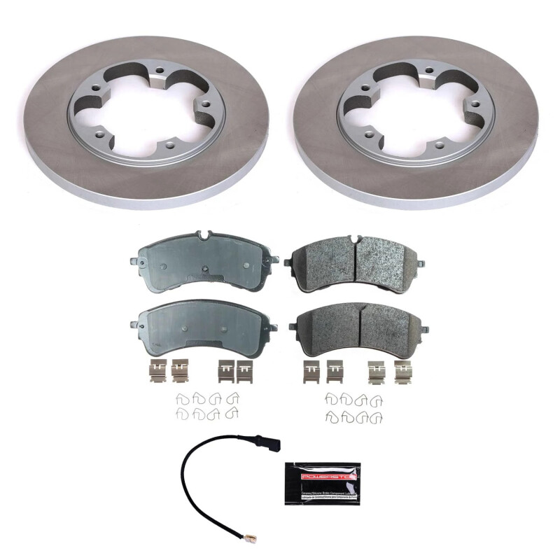 Ford Transit-350 Brake Kit - Rear - PowerStop - Semi-Coated Rotors + Z17 Evolution Plus Low-Dust Ceramic Pads - 2020