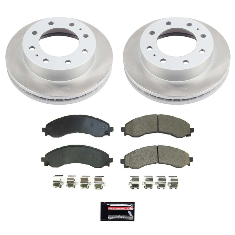 GMC Savana 3500 Brake Kit - Front - PowerStop - Semi-Coated Rotors + Z17 Evolution Plus Low-Dust Ceramic Pads - `21-`22
