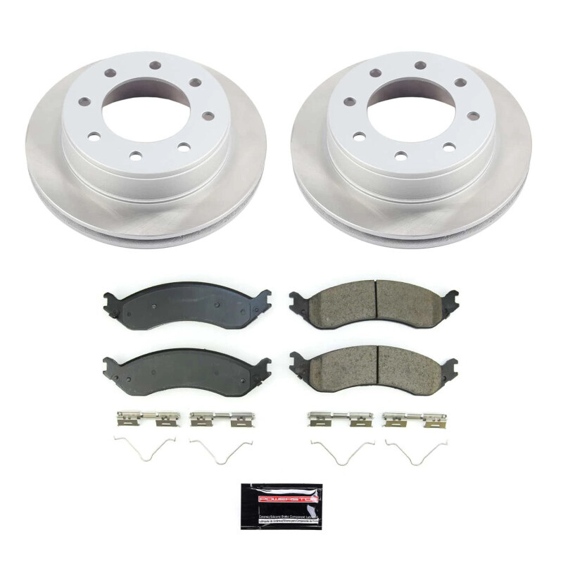 GMC Savana 3500 Brake Kit - Rear - PowerStop - Semi-Coated Rotors + Z17 Evolution Plus Low-Dust Ceramic Pads - Silver - `21-`22