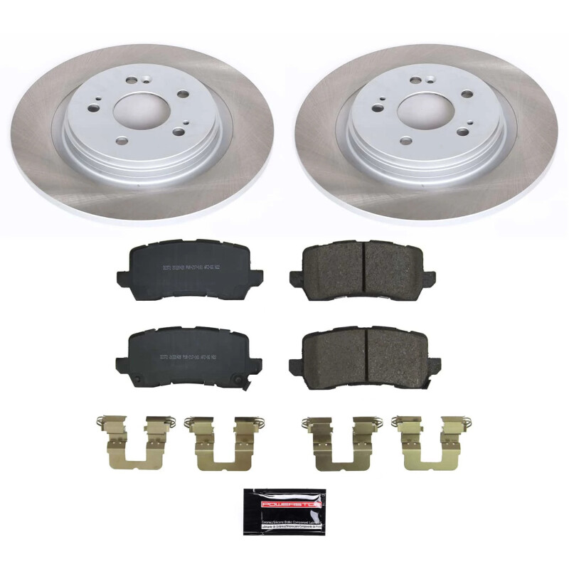 Honda Odyssey Brake Kit - Rear - PowerStop - Semi-Coated Rotors + Z17 Evolution Plus Low-Dust Ceramic Pads - `21-`22