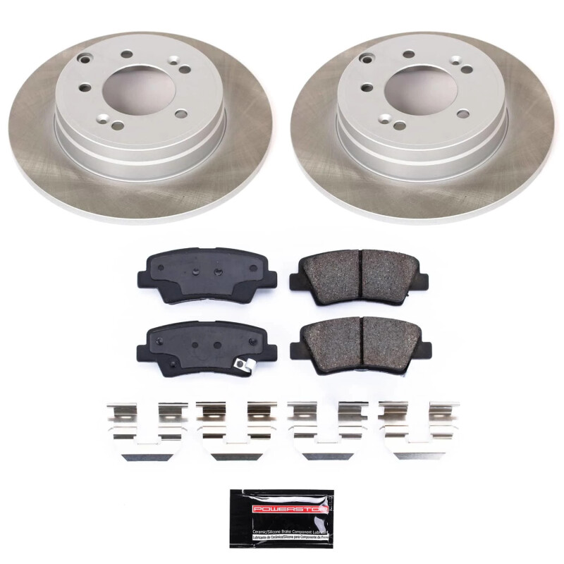 Hyundai Sonata Brake Kit - Rear - PowerStop - Semi-Coated Rotors + Z17 Evolution Plus Ceramic Pads - `09-`10
