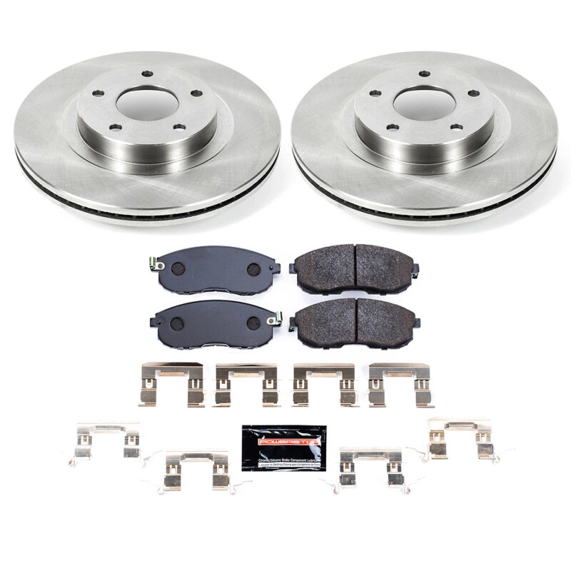 Infiniti I35 Brake Kit - Front - PowerStop - Track Day High-Performance Pads + Autospecialty Rotors - `02-`04