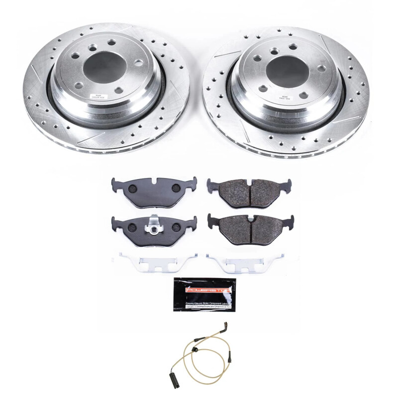 BMW 540i Brake Kit - Rear - PowerStop - Track Day High-Performance + Autospecialty Rotors - `99-`03 BMW 540i Brake Kit - Rear - PowerStop - Track Day High-Performance + Autospecialty Rotors - `99-`03