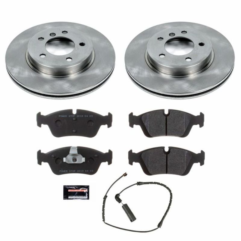 BMW 323i Brake Kit - Front - PowerStop - Track Day Spec High-Performance Brake Pad and Rotor Kit - 2000
