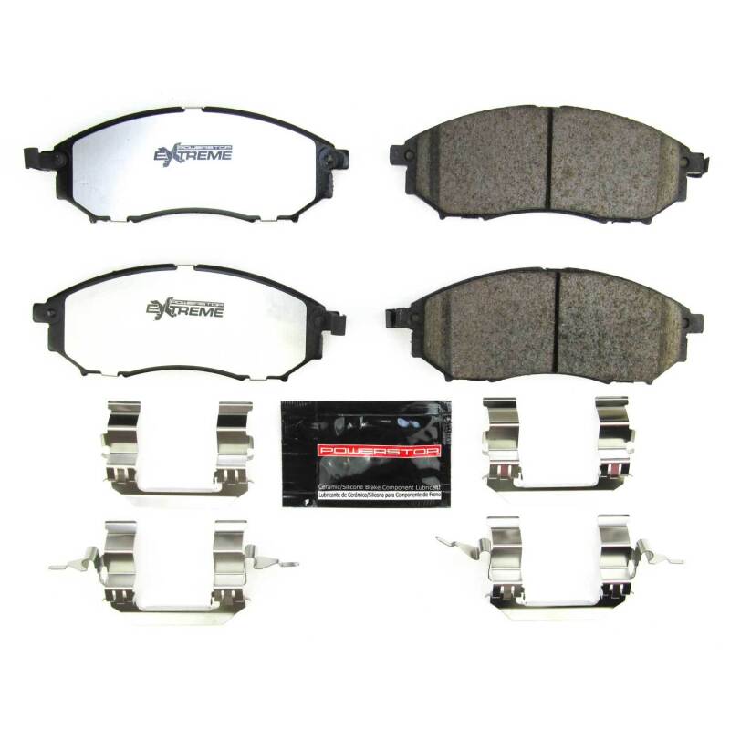 Infiniti FX35 Brake Pads - Front - PowerStop - Z26 Street Warrior Ceramic - `06-`12 Infiniti FX35 Brake Pads - Front - PowerStop - Z26 Street Warrior Ceramic - `06-`12