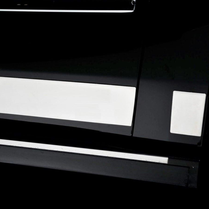 Chevrolet Silverado 1500 Rocker Panels - Putco - Pro Stainless Steel, 6in Wide, 12pcs - Polished Stainless Steel - `07-`13