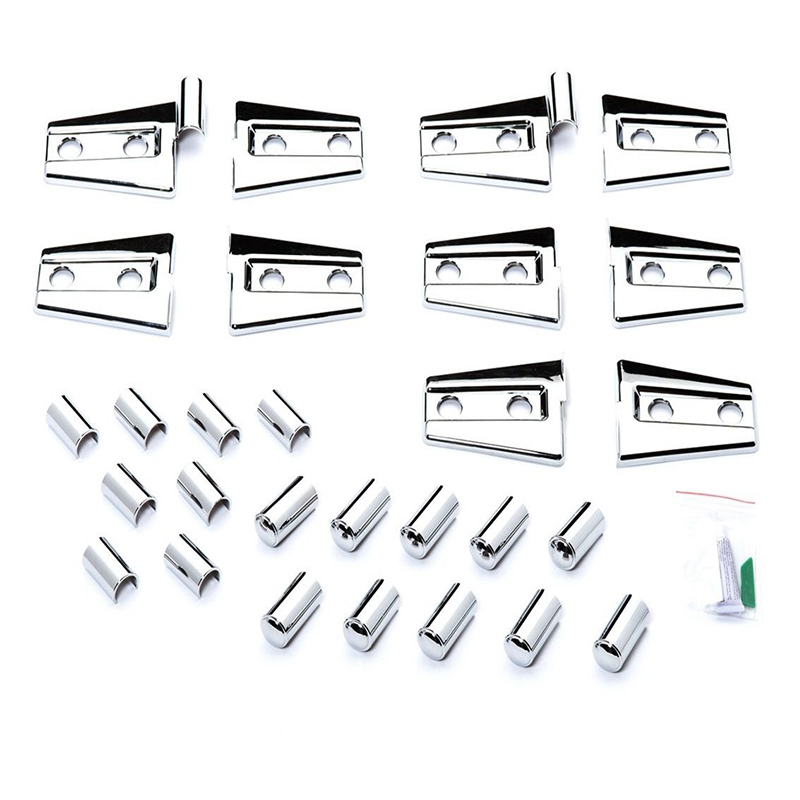 Jeep Wrangler Hinge Covers - Front and Rear - Putco - Chrome - `07-`18