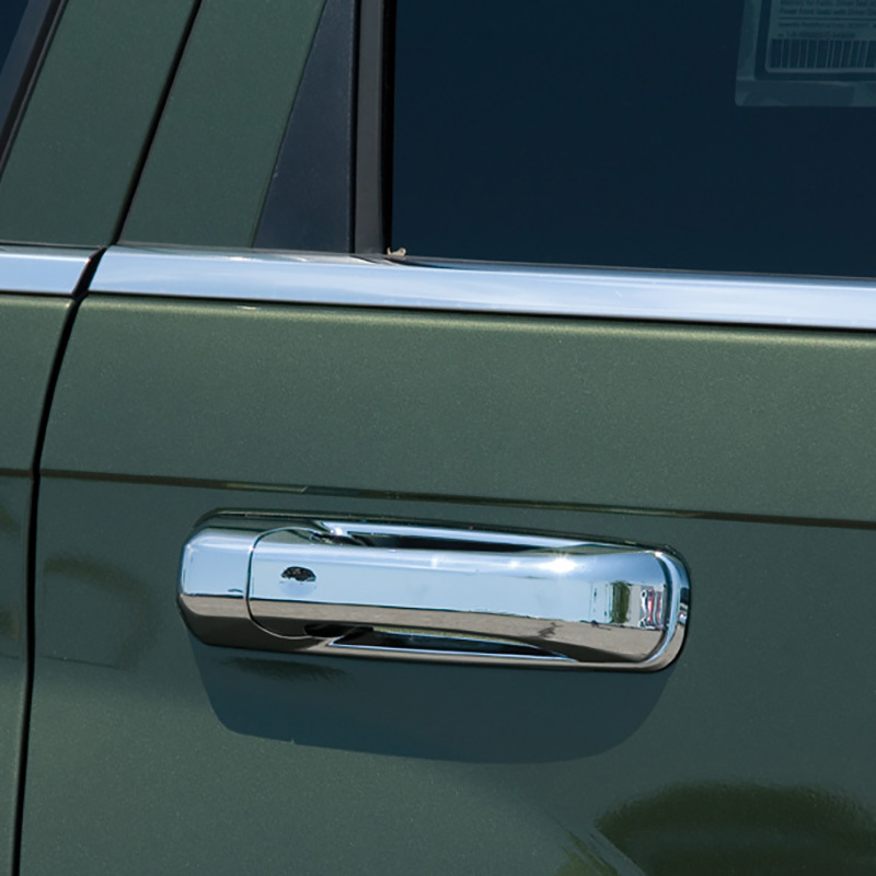 RAM 1500 Door Handle Covers - Front + Rear - Putco - w/o Passenger Keyhole - Chrome - `09-`25
