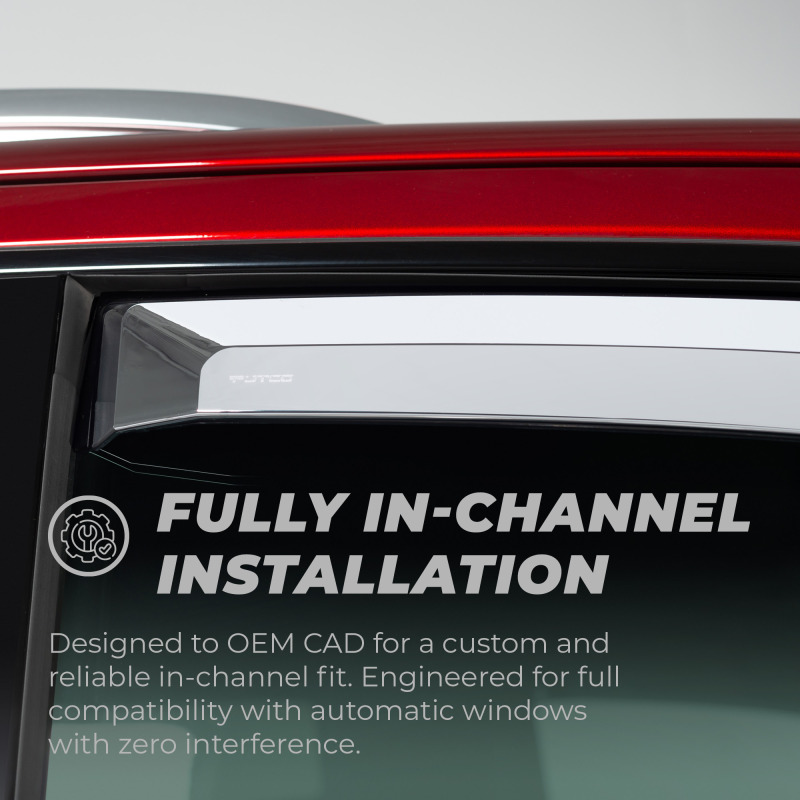 Ford F-250 Window Visors (2) - Front - Putco - Element Chrome - Chrome - `24-`27