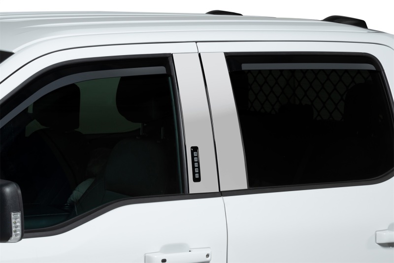 Ford F-550 Window Visors (2) - Front - Putco - Element Chrome - Chrome - `24-`27