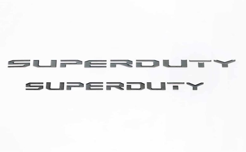 Ford F450 Lettering Emblems - Hood/Front - Putco - Black Platinum - `17-`22