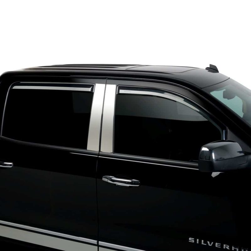 Chevrolet Silverado Window Visors - Front & Rear - Putco - Element - Tinted - `14-`18