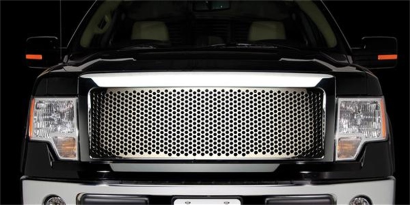 Ford F-150 Grille Insert - Putco - Designer FX, Bar Style, Punch Pattern, Cut to Fit - `09-`12