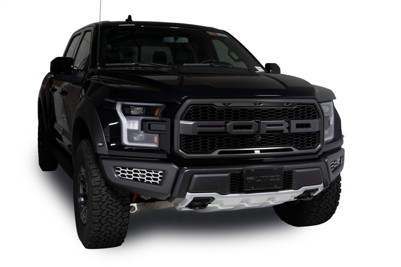 Ford F-150 Raptor Bumper Grille Inserts - Putco - HEX Shield Grille Insert - Polished Stainless Steel - `17-`20