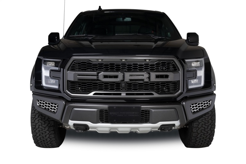 Ford F-150 Raptor Bumper Grille Inserts - Putco - HEX Shield Grille Insert - Polished Stainless Steel - `17-`20