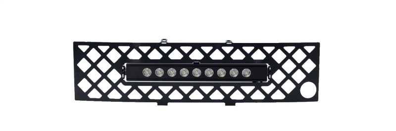 Ford F-150 Bumper Grille Inserts - Putco - Black Diamond with 10in Luminix Light Bar - Black - `11-`14