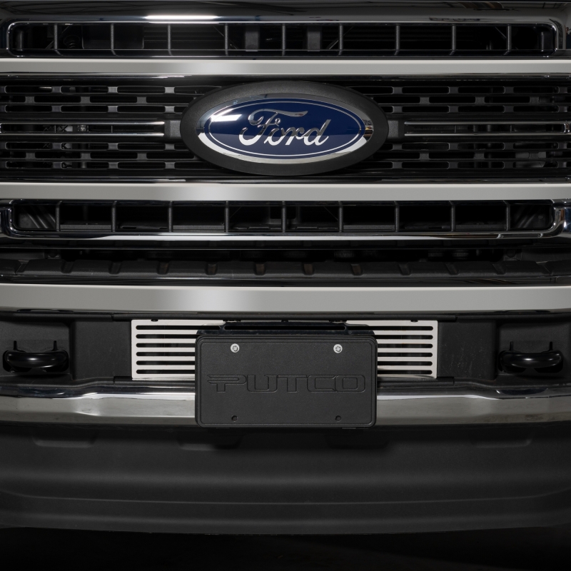 Ford F350 Super Duty Bumper Grille Inserts - Putco - Bar Design - Polished Stainless Steel - `23-`24 Ford F350 Super Duty Bumper Grille Inserts - Putco - Bar Design - Polished Stainless Steel - `23-`24