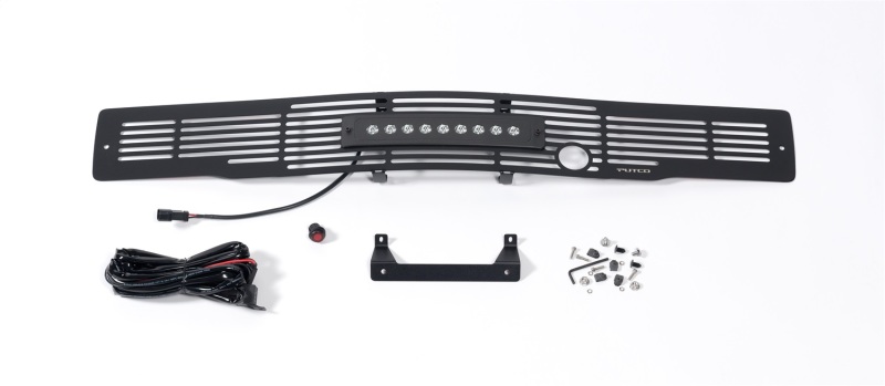 Ford F-150 Bumper Grille Insert - Putco - Bar Design with Heater Plug & 10in Luminix Lightbar - Black - `15-`17 Ford F-150 Bumper Grille Insert - Putco - Bar Design with Heater Plug & 10in Luminix Lightbar - Black - `15-`17