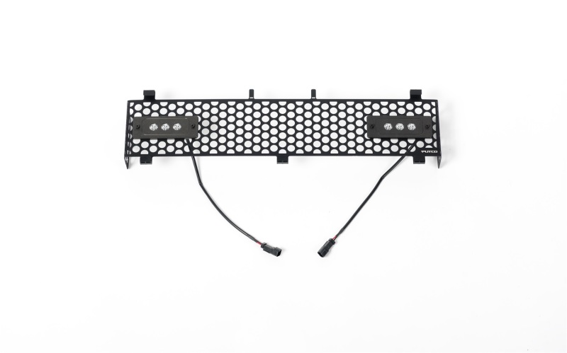 Ford F250 Bumper Grille Inserts - Putco - SS Black Punch Design w/ Qty 2 - 6in Light Bars - Black - `11-`16 Ford F250 Bumper Grille Inserts - Putco - SS Black Punch Design w/ Qty 2 - 6in Light Bars - Black - `11-`16
