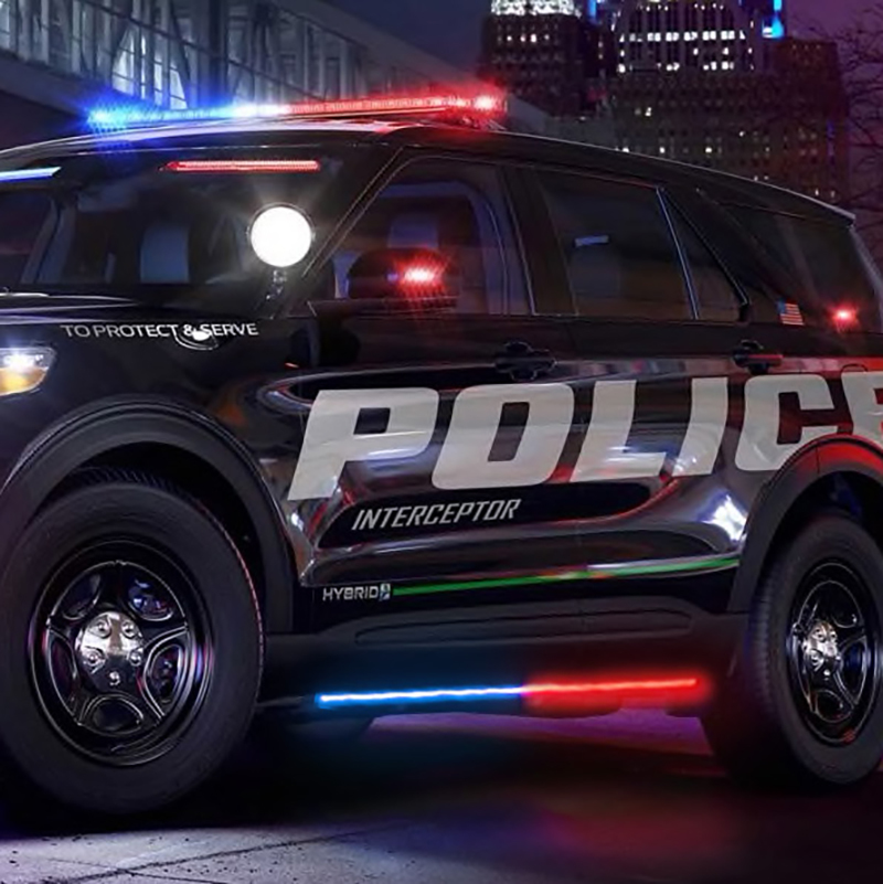 Ford Explorer Interceptor E-Blade Lights - Putco - Blade Rocker Kits Sideliners w/ White Override - Red & White - `11-`19