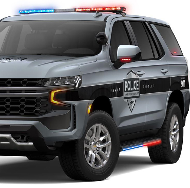 Chevrolet Tahoe E-Blade Lights - Putco - Blade Rocker Kits Sideliners - Blue & White - `15-`23