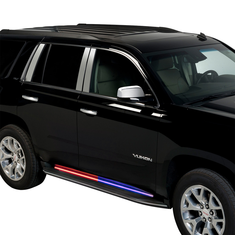 Chevrolet Tahoe E-Blade LED Rocker Kit - Putco - Blade Rocker Kits Sideliners - Red, White & Blue - `15-`23