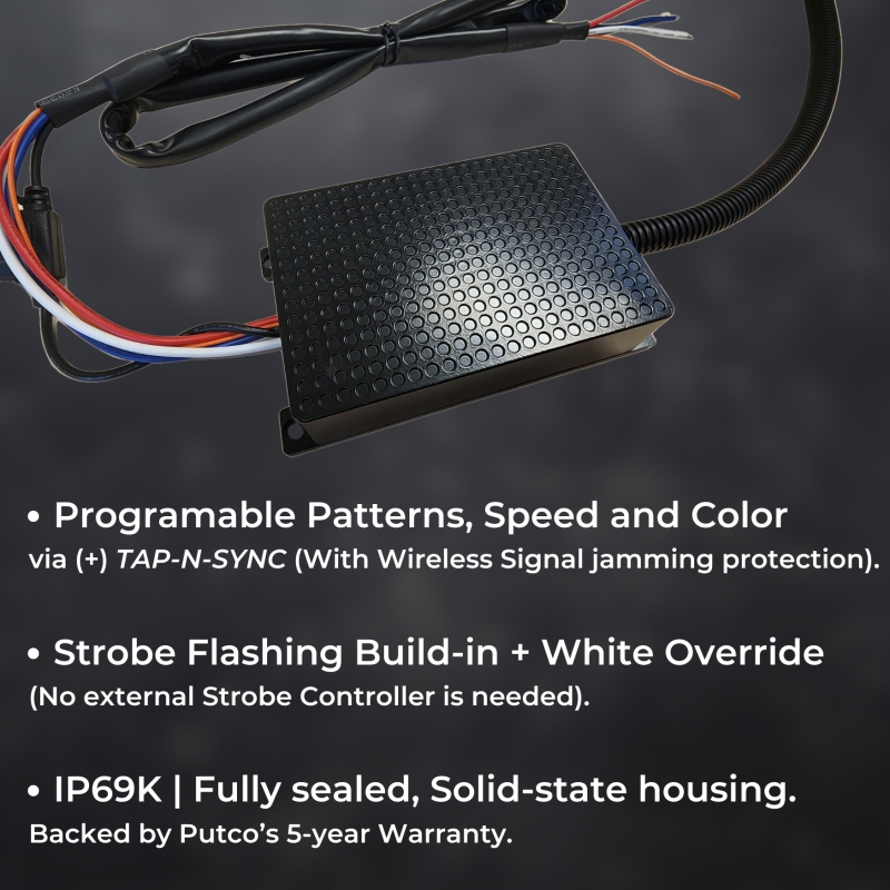 GMC Yukon XL E-Blade LED Rocker Kit - Putco - Blade Rocker Kits Sideliners - Red, White & Blue - `15-`23