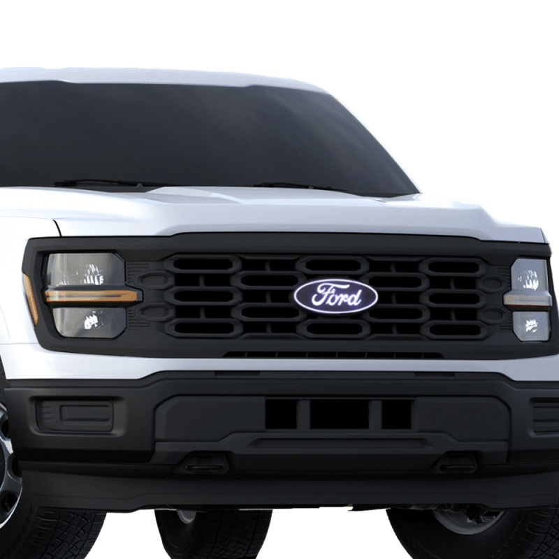 Ford F-150 LED Emblems - Front - Putco - Luminix - Matte Black - `24-`26