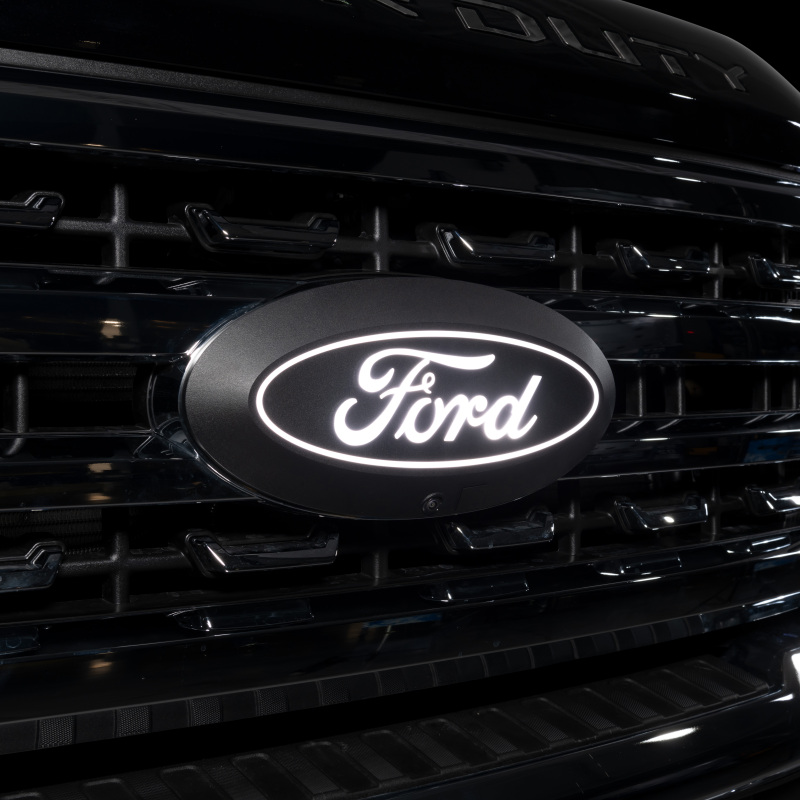 Ford Ranger LED Emblem - Front - Putco - Luminix - Matte Black - `23-`24